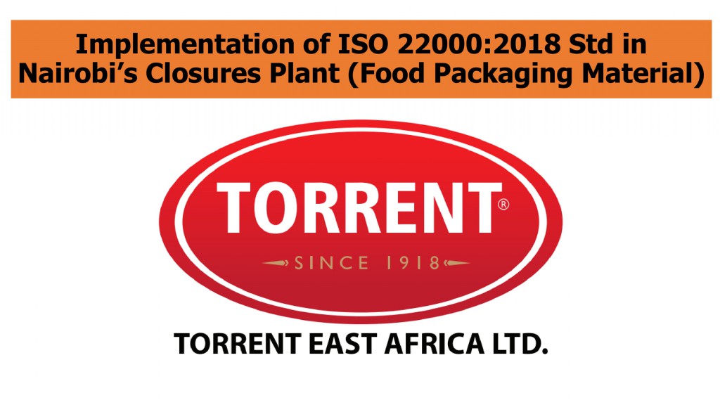 Torrent- Implementation of ISO 22000-1 Torrent- Implementation of ISO 22000-1